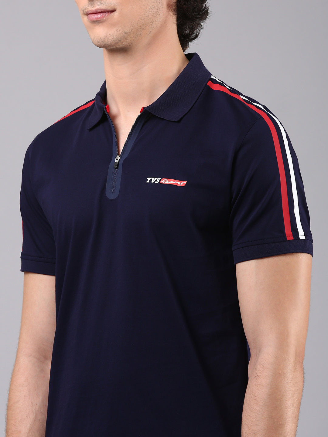 TVS Originals Racing 100% Cotton Mercerised Polo T-Shirt | 180 GSM | Sleek Zipper Placket | Soft Sheen Finish | Lightweight & Durable | Regular Fit | Heat-Sealed Neck | Premium Everyday Wear